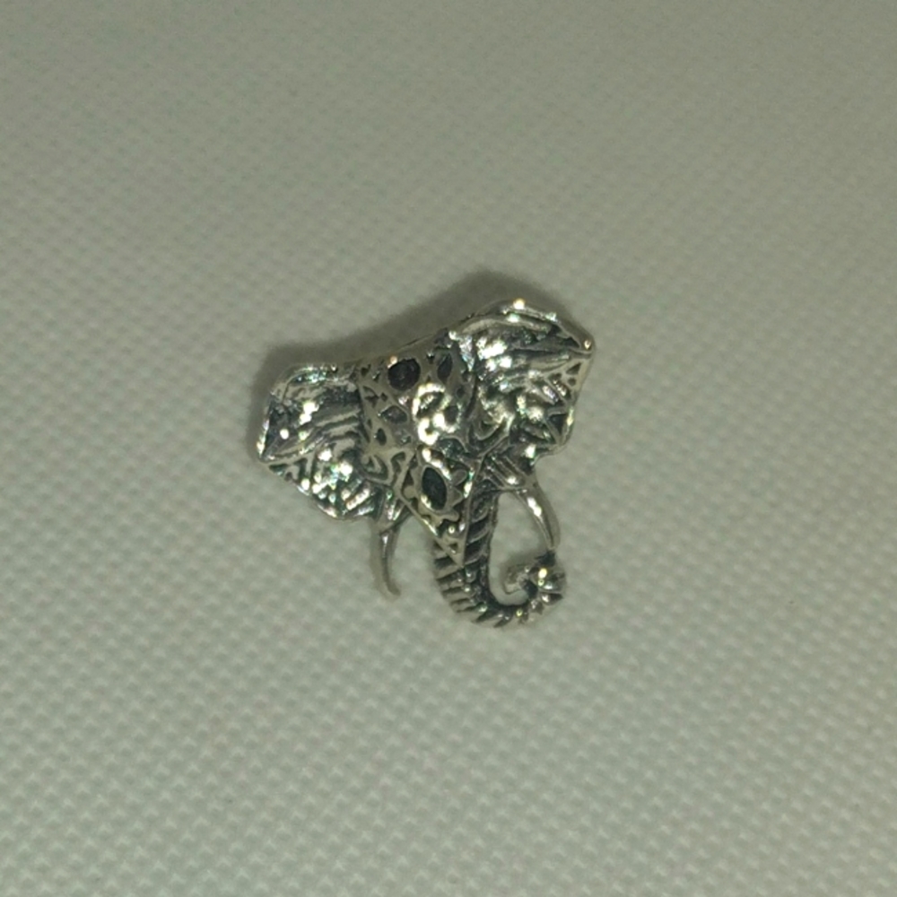 2/$10 Silver Tone Detailed Elephant Head Fashion Ring